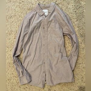 Cotton On Brunswick Tan Casual Button Down Shirt size xxs